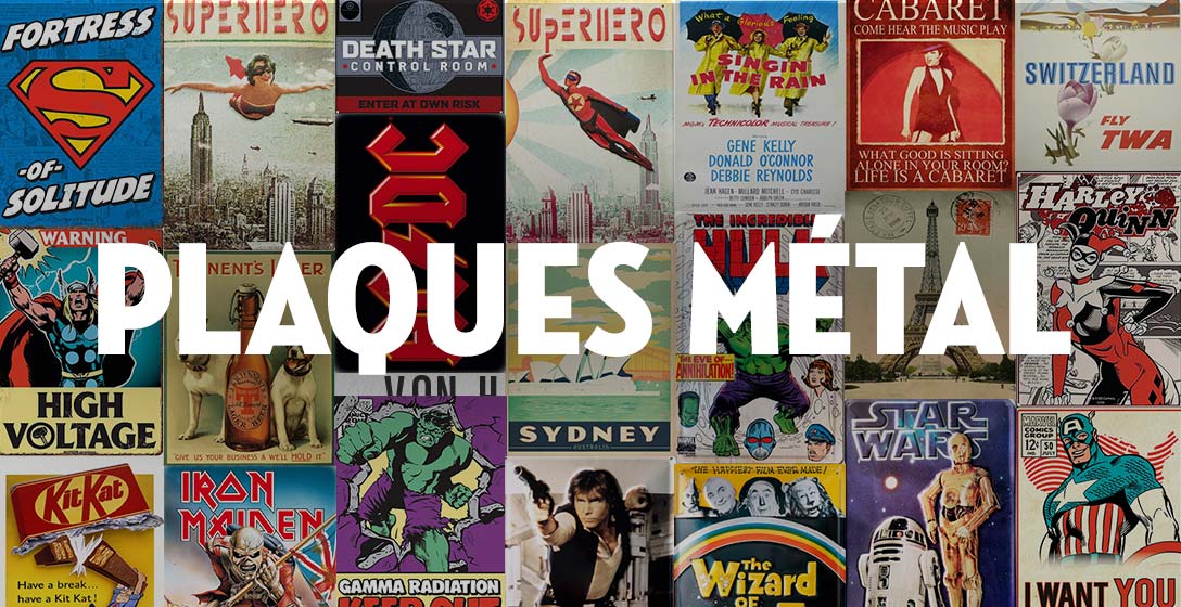 Plaques métal